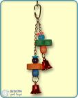 Beads, Bell and Wood Bird Toy