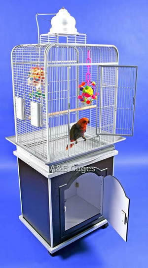 birdcage with wood storage center jpg