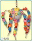 Plastic Ball with Beads Bird Toy