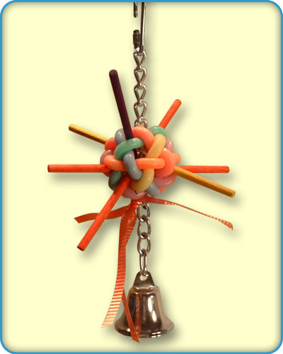 Rubber Ball With Bell Bird Toy