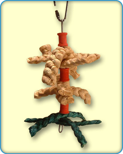 Straw With Spools Bird Toys