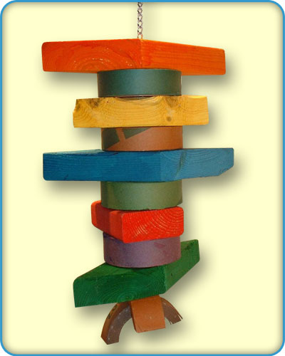 Wood Bagels Plastic Bird Toys