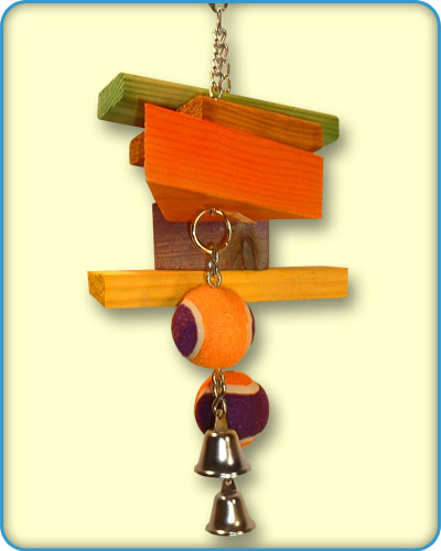 Wood Bells And Balls Bird Toys