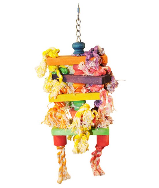 Hanging Wood Rectangles Bird Toys