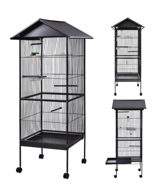 Small Birds Cage With Roof - by 