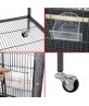 Lovebird Cages Flight House With Stand Black