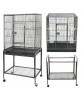 Lovebird Cages Flight House With Stand Black