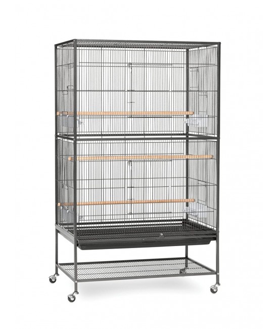 thumbnail image 2 of Mcage X-Large Flight Bird Cage – 32"L X 19"W X 64"H – White Vein Metal Aviary For Cockatiels, Budgies, Conures 2 of 6