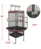Large Playtop Bird Cage For Small Birds 61" Black