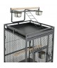 Large Playtop Bird Cage For Small Birds 61" Black